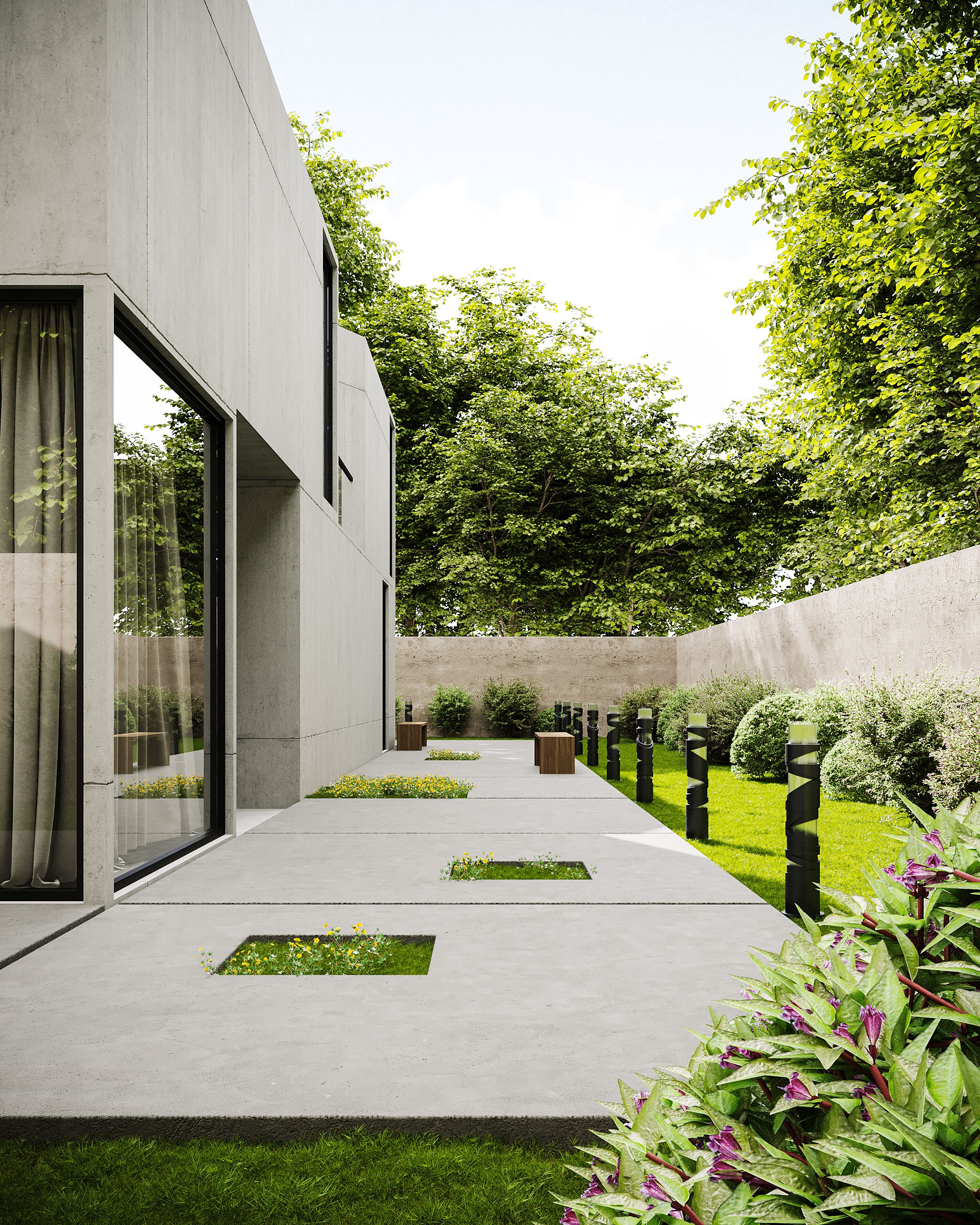 Jardin design entretenu par paysagiste Hush Garden Chambles