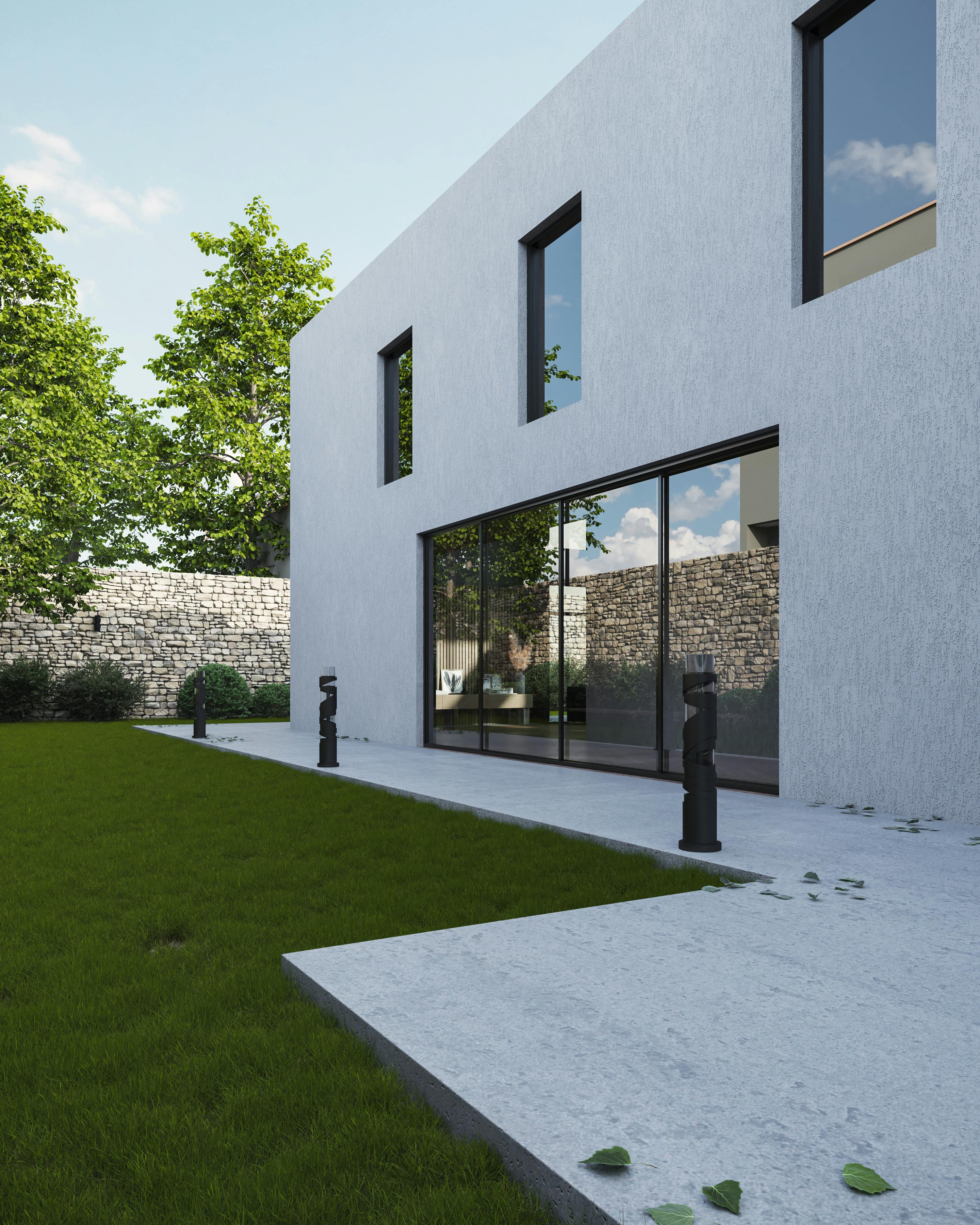 Maison avec pelouse entretenue par paysagiste Hush Garden Chambles